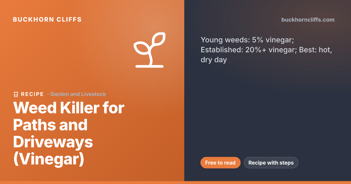 Weed Killer for Paths and Driveways (Vinegar)