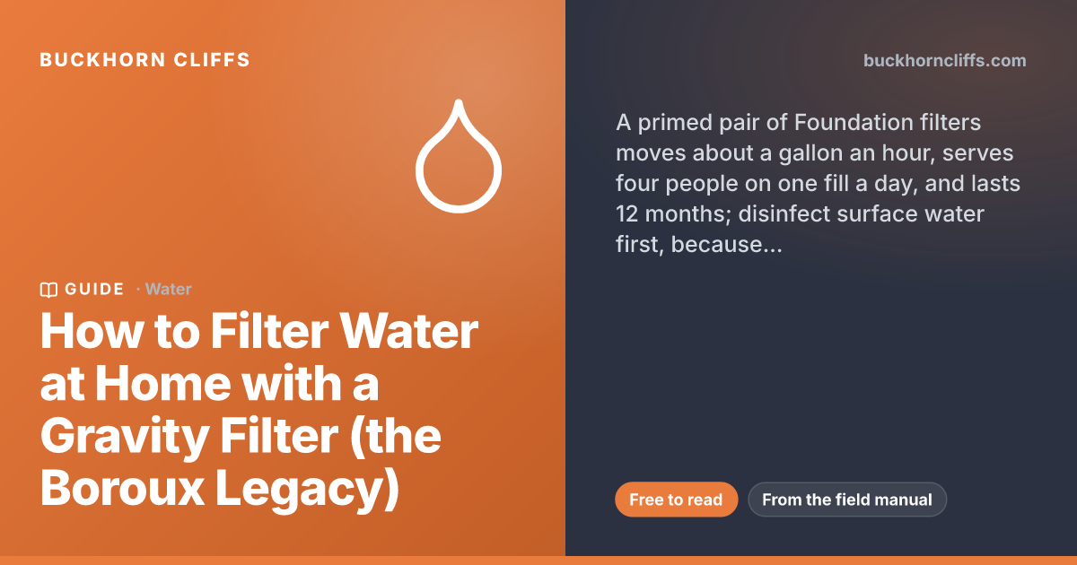 How to Filter Water with a Gravity Filter (Boroux Legacy)