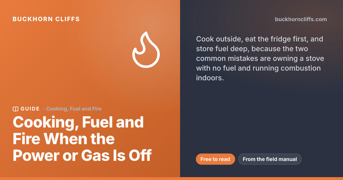 Cooking Without Power: Stoves, Fuel and Fire