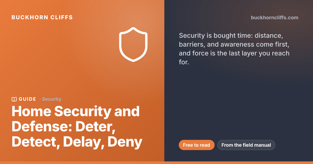 Home Security and Defense for Hard Times | Buckhorn Cliffs