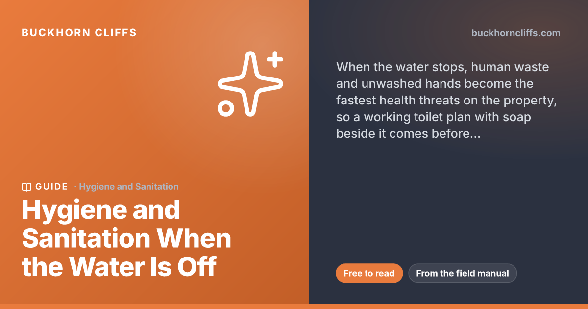 Hygiene and Sanitation Without Running Water