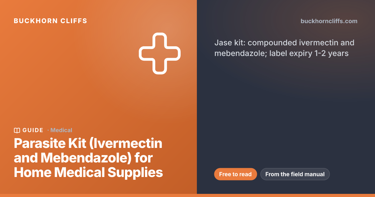 Parasite Kit for Home: Ivermectin and Mebendazole