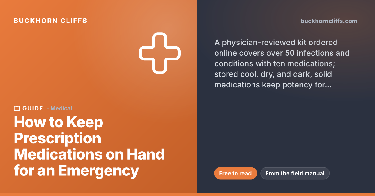 How to Keep Emergency Prescription Medications at Home