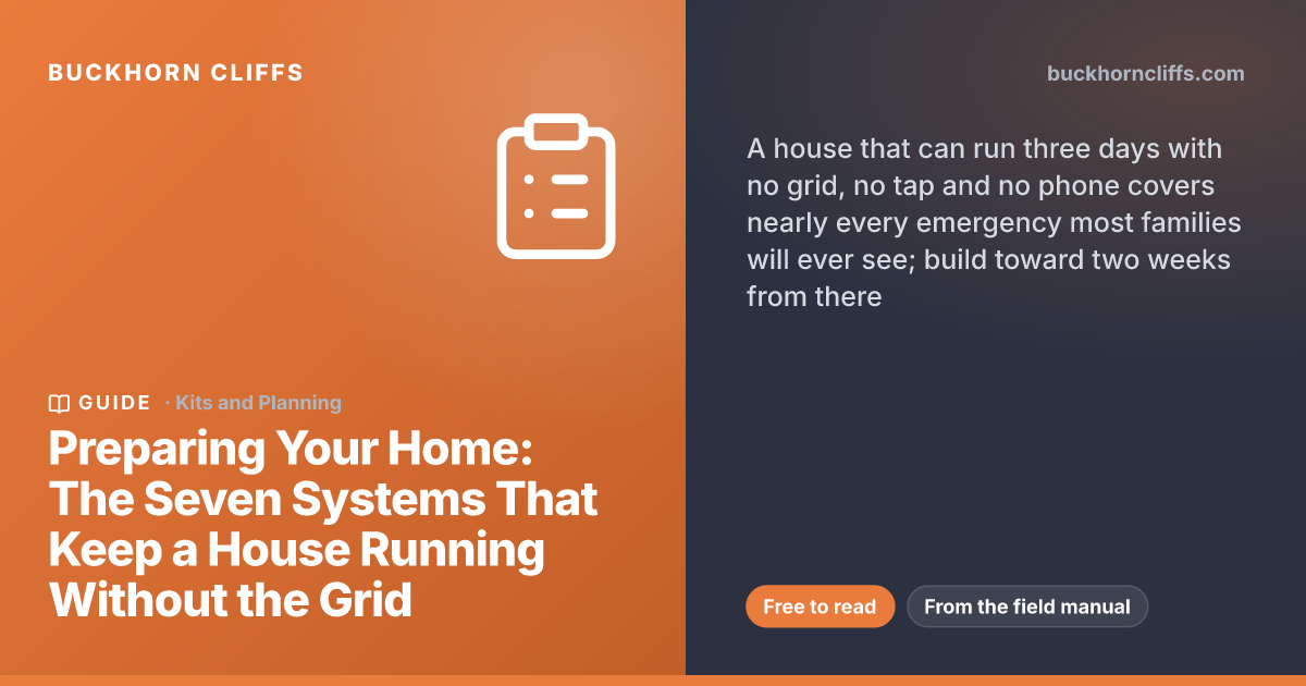Preparing Your Home: The Seven Systems | Buckhorn Cliffs