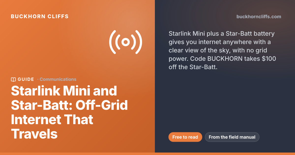 Starlink Mini and Star-Batt: Off-Grid Internet on the Move