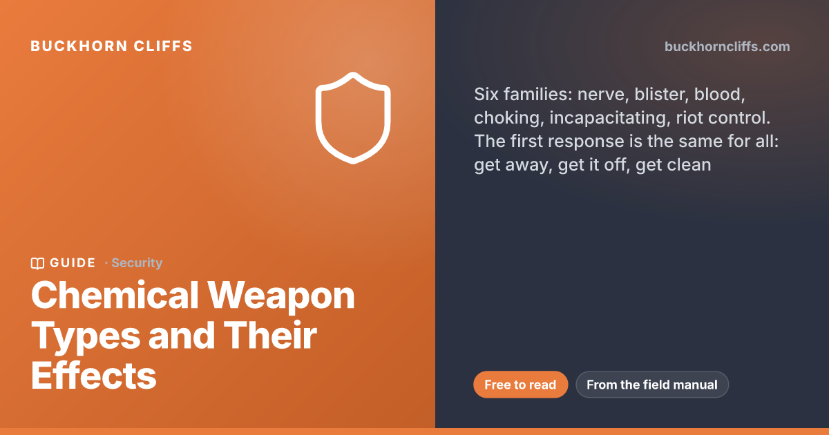 Chemical Weapon Types and Their Effects | Buckhorn Cliffs