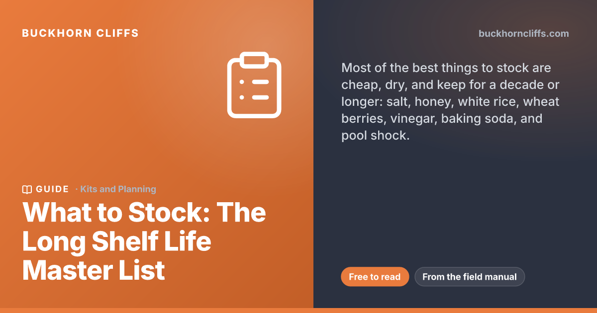 What to Stock: The Long Shelf Life Master List