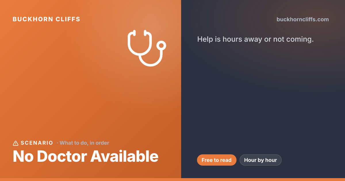 No Doctor Available: what to do and what to have