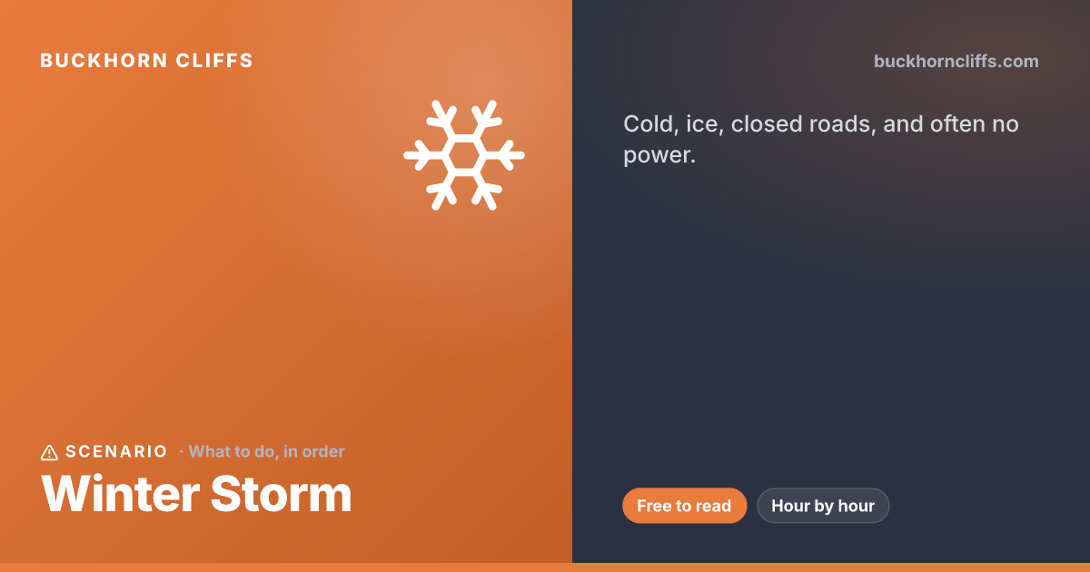 Winter Storm: what to do and what to have | Buckhorn Cliffs
