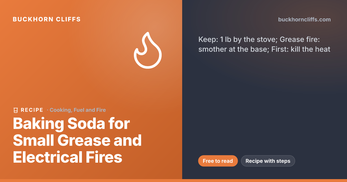 Baking Soda for Small Grease and Electrical Fires