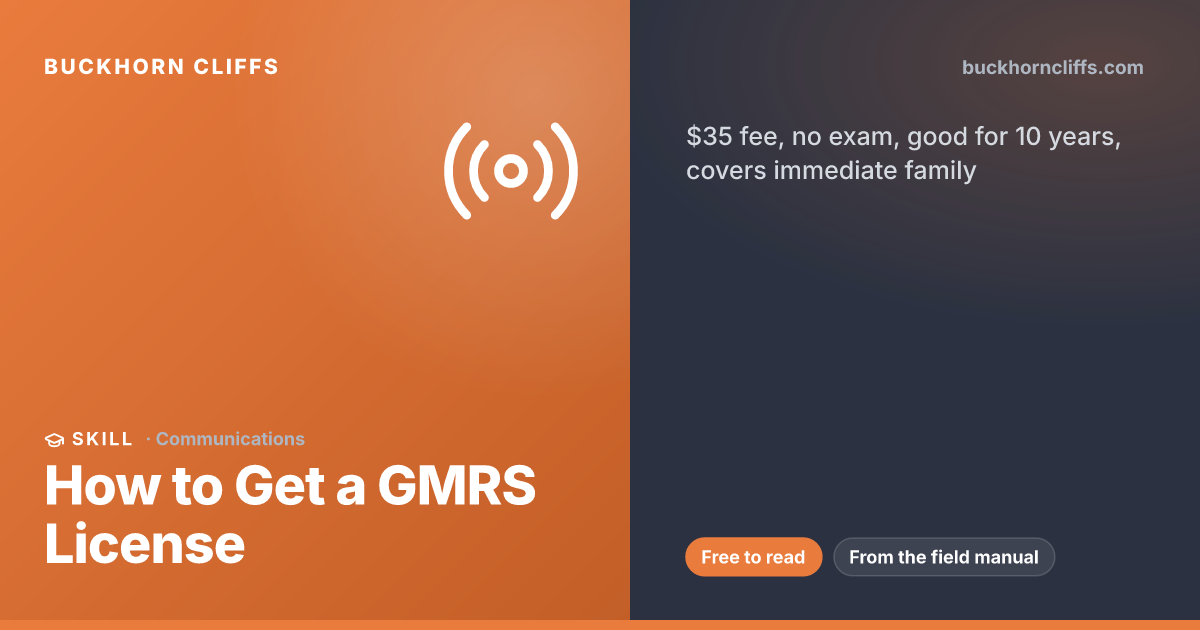 How to Get a GMRS License | Buckhorn Cliffs
