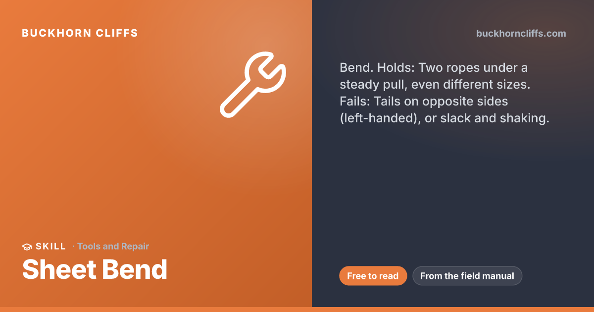 How to Tie a Sheet Bend: Join Two Ropes, Even Different Sizes