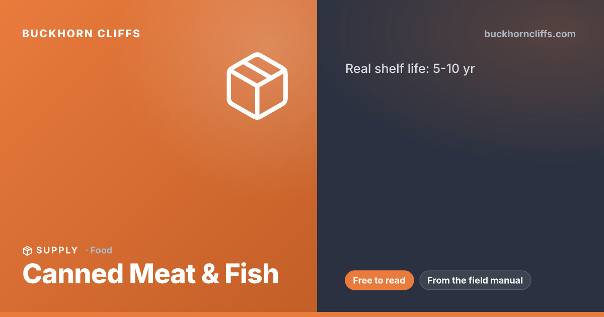 Canned Meat & Fish | Buckhorn Cliffs