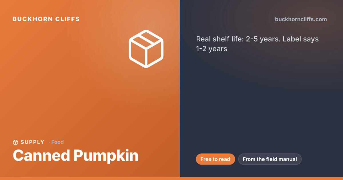 Canned Pumpkin: Real Shelf Life in Long-Term Storage