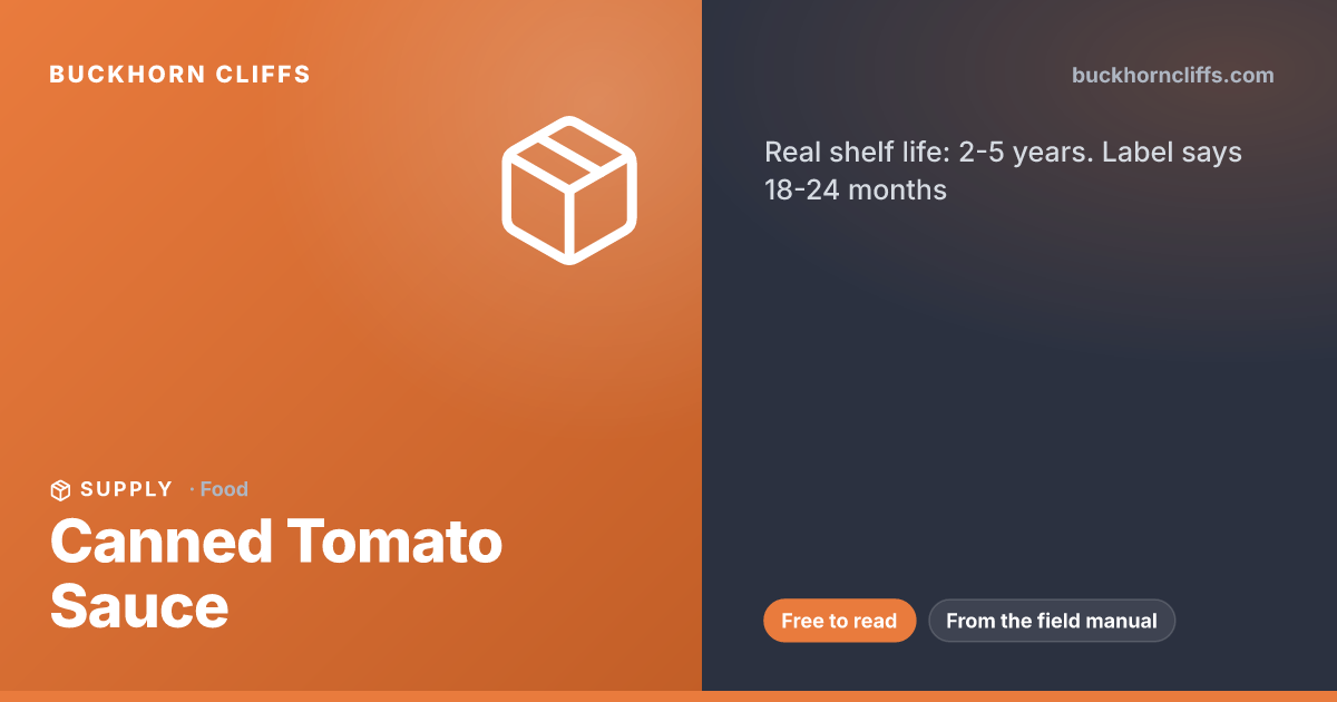 Canned Tomato Sauce: Real Shelf Life in Long-Term Storage