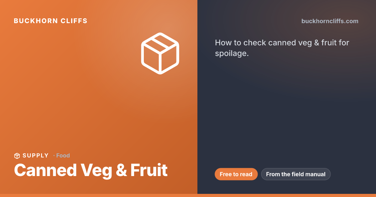 Canned Veg & Fruit | Buckhorn Cliffs