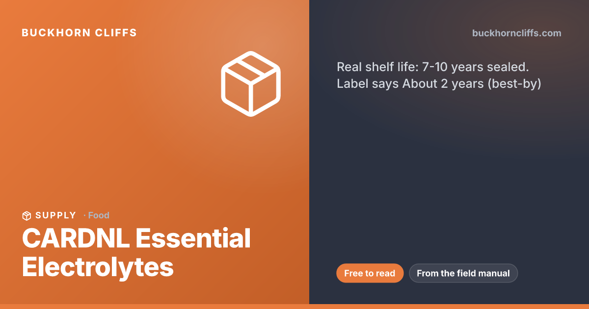 CARDNL Essential Electrolytes: Shelf Life and Storage