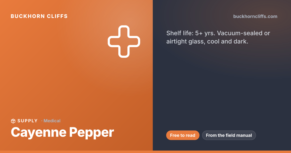 Cayenne Pepper: Real Shelf Life in Long-Term Storage