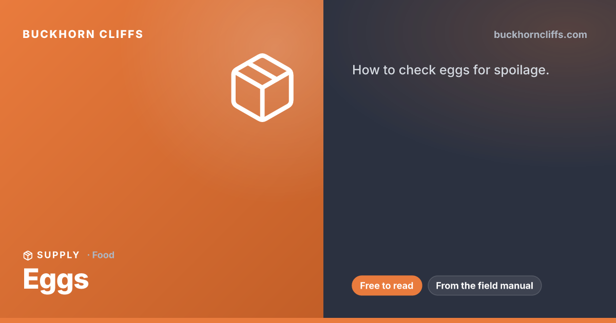Eggs: Real Shelf Life in Long-Term Storage | Buckhorn Cliffs