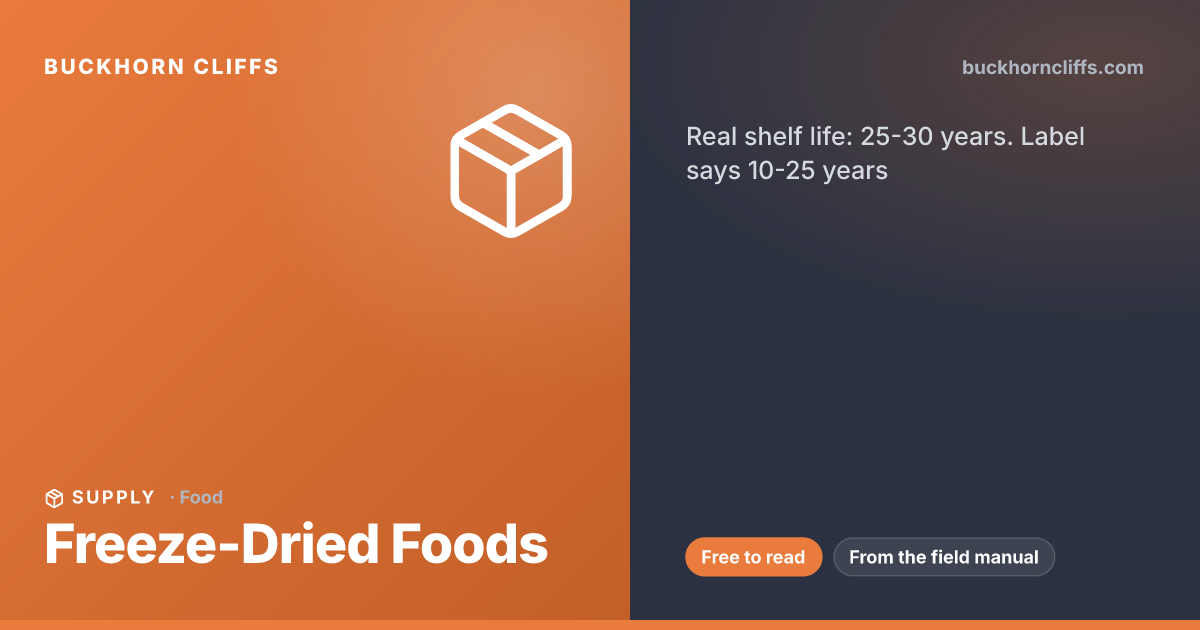 Freeze-Dried Foods: Real Shelf Life in Long-Term Storage