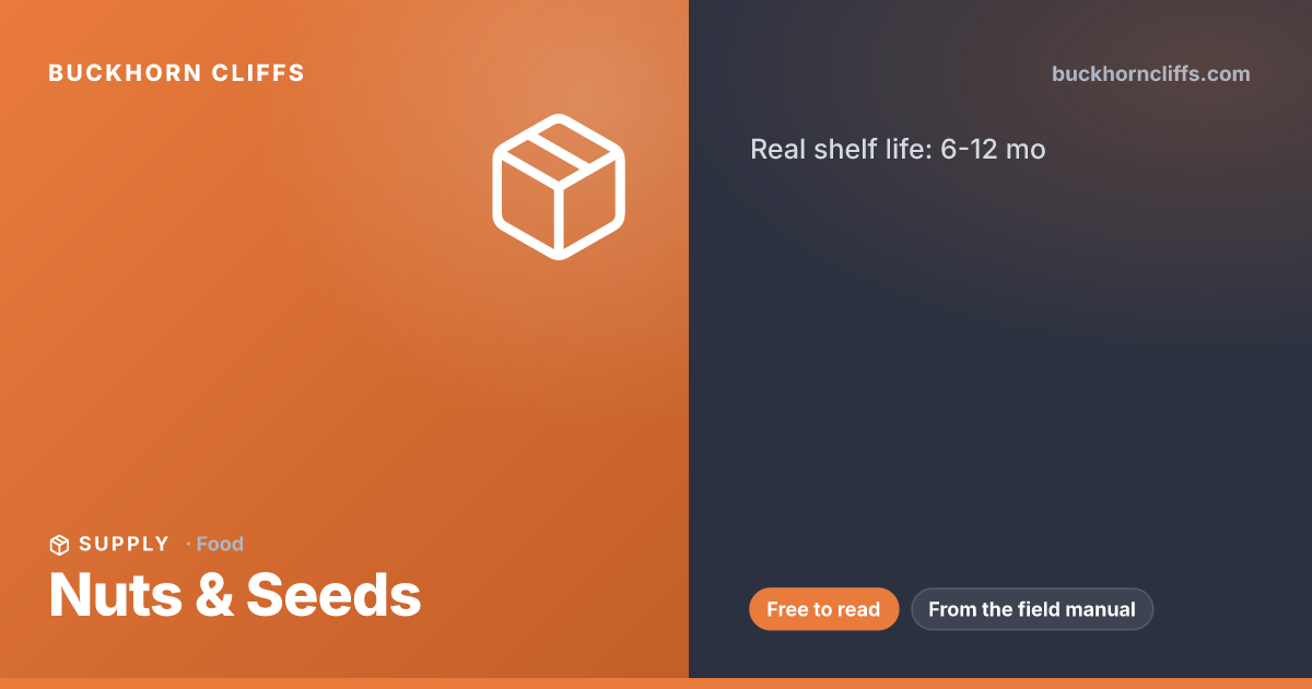 Nuts & Seeds: Real Shelf Life in Long-Term Storage
