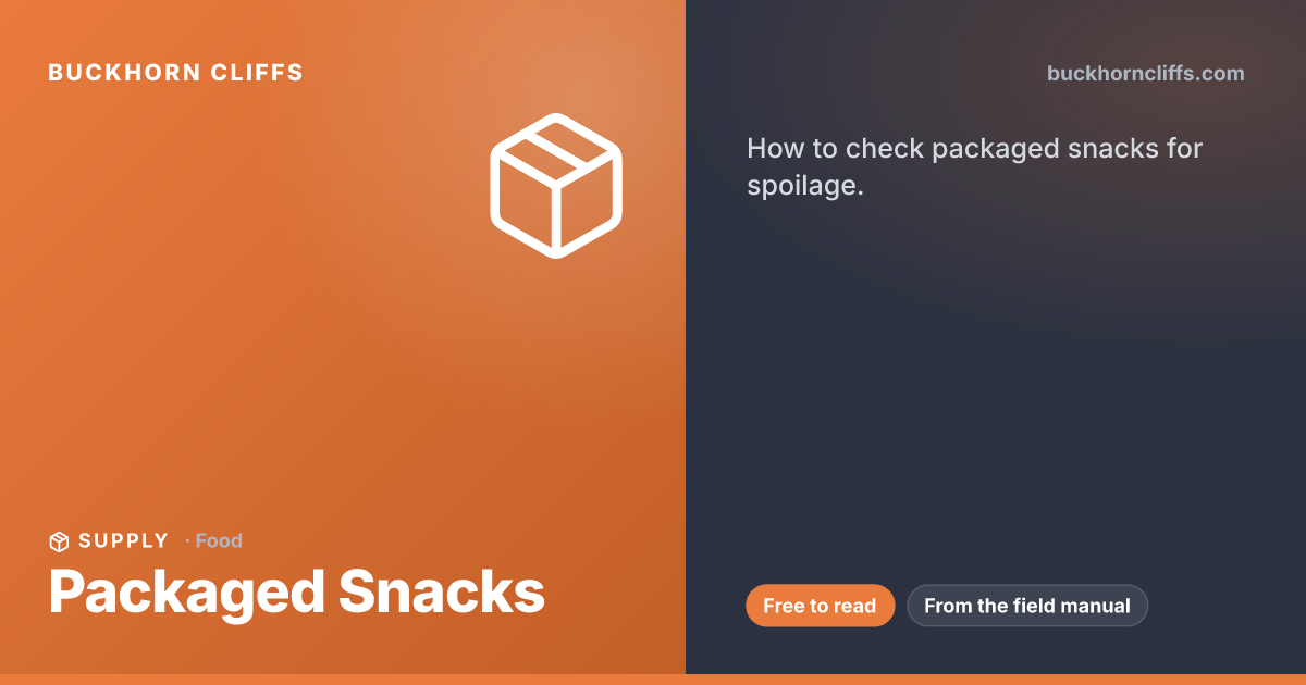 Packaged Snacks: Real Shelf Life in Long-Term Storage