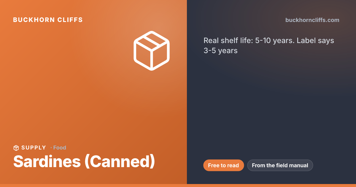 Sardines (Canned): Real Shelf Life in Long-Term Storage