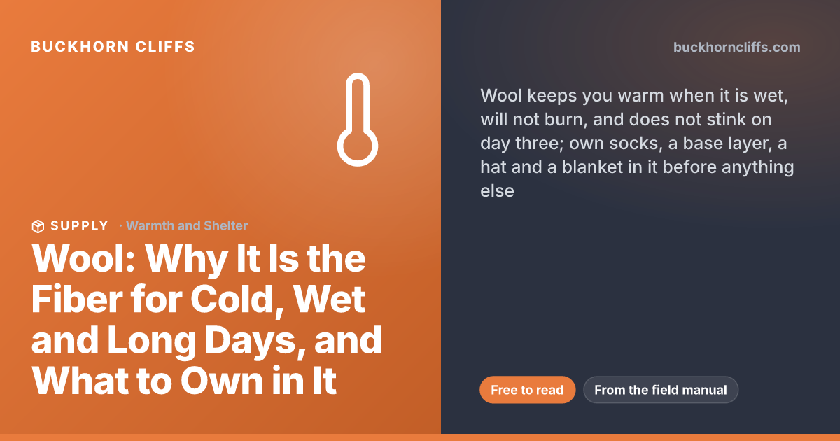 Wool: The Fiber for Cold, Wet and Long Days