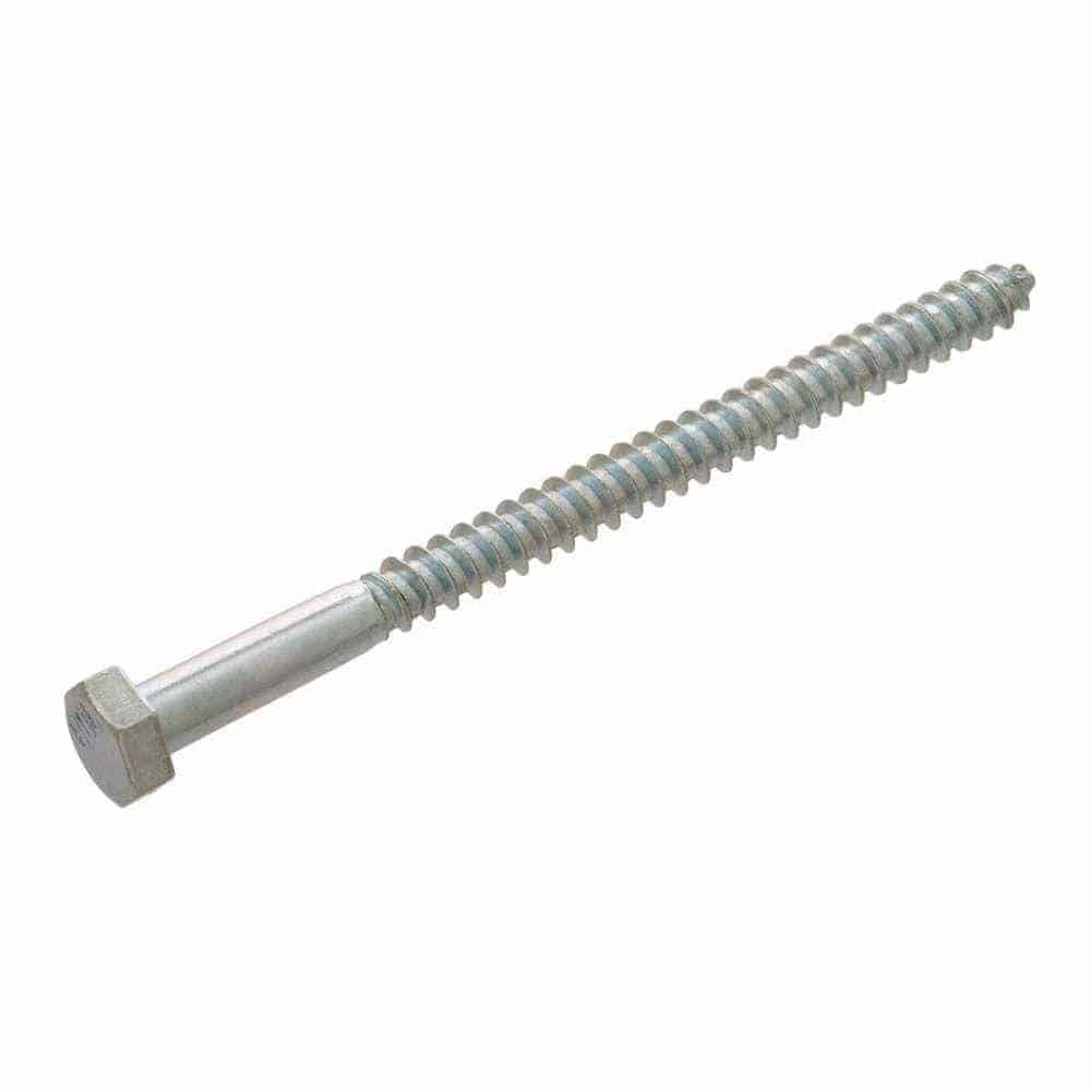 1/4in x 4 in Zinc Plated Hex Lag Screw