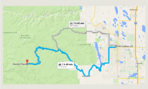 Getting to Donner Pass from Fort Collins