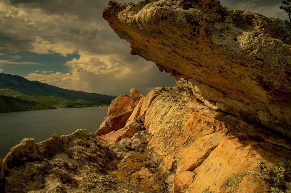 Horsetooth Sunset on the Rocks