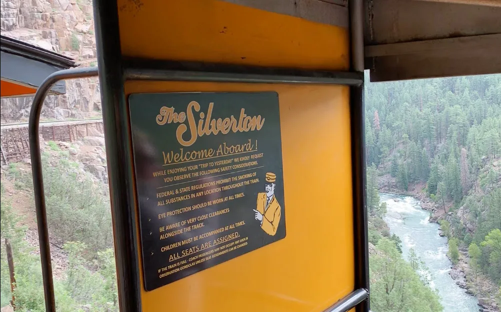 Inside Silverton Durango Train