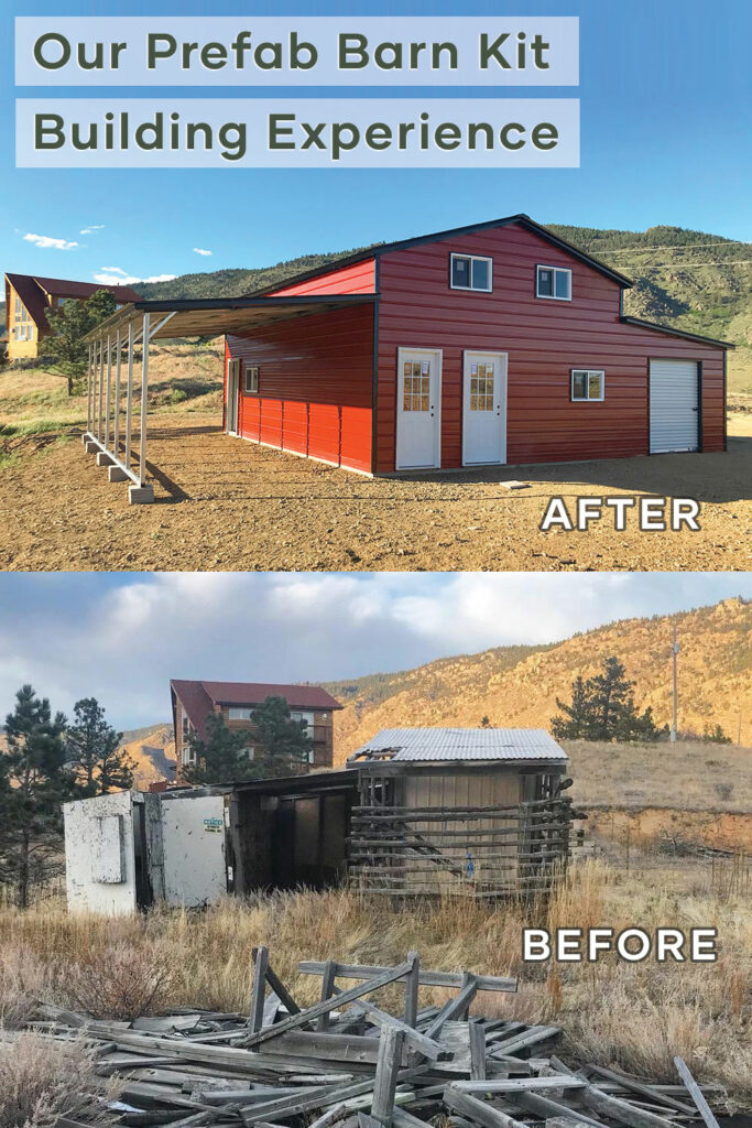 Before and After Barn (Metal Structure) Build