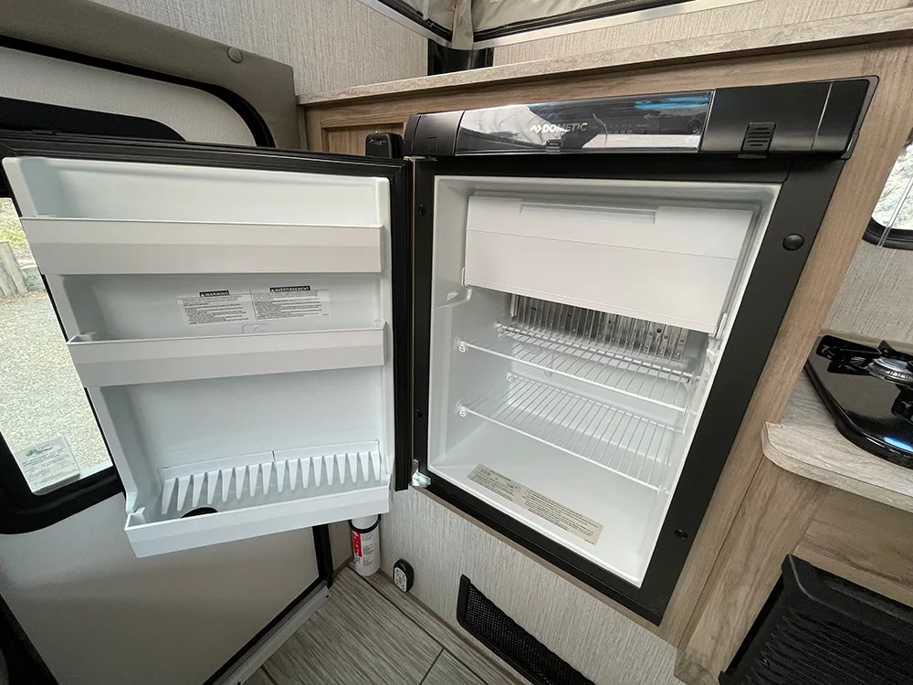 Truck Bed Camper Fridge Setup