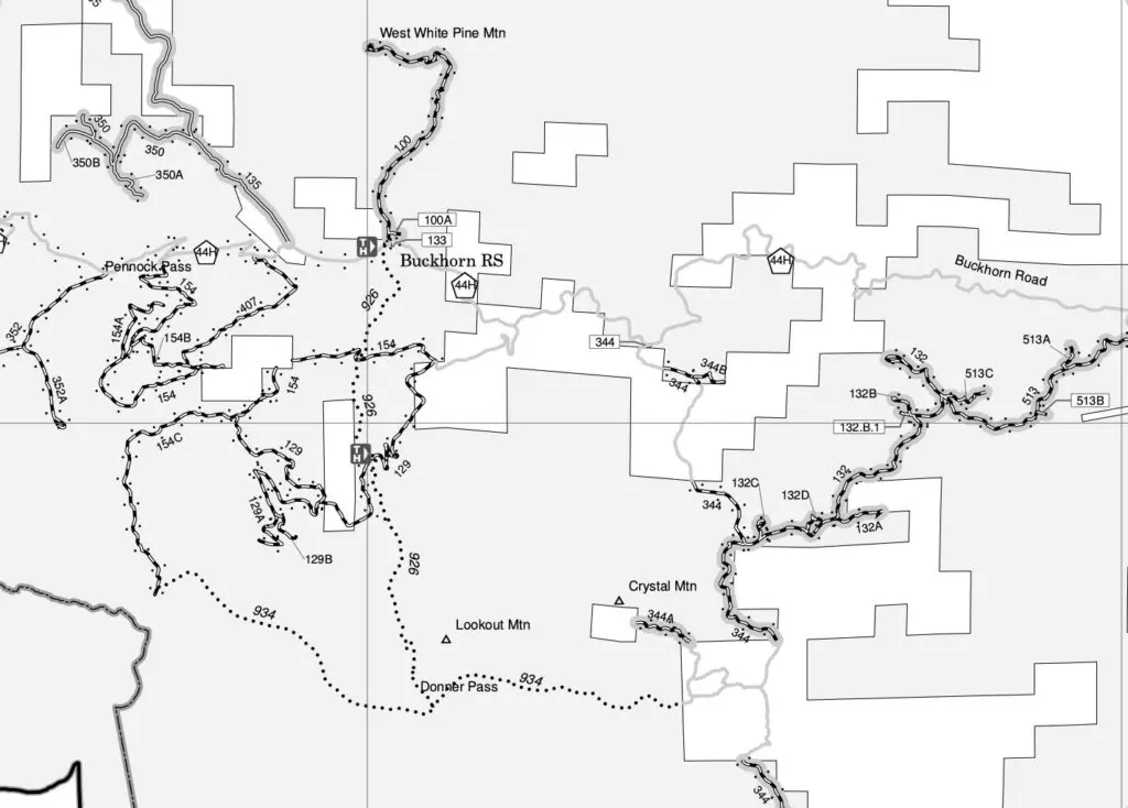Buckhorn Camping Map