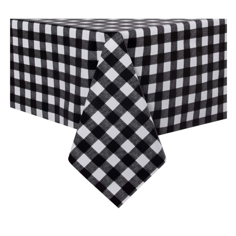 Checkered Vinyl Tablecloth: Waterproof & Stain-Resistant