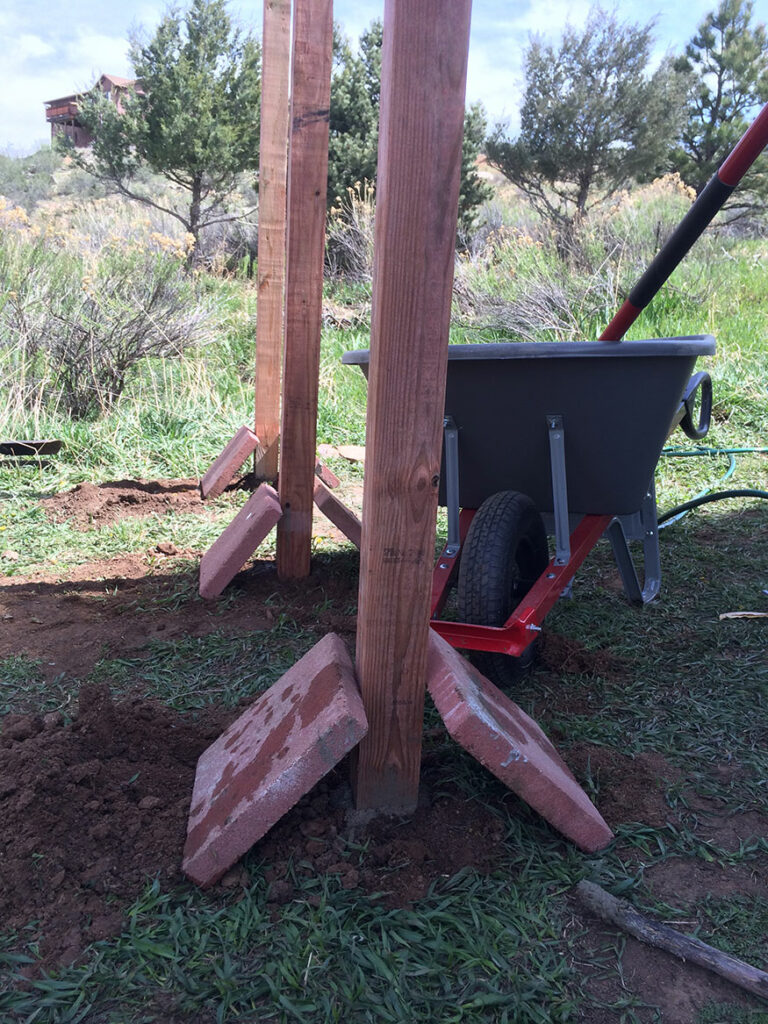 Setting Garden Fence Posts