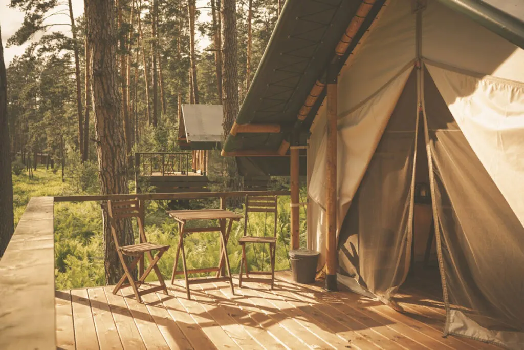 Large Glamping Tent Setup