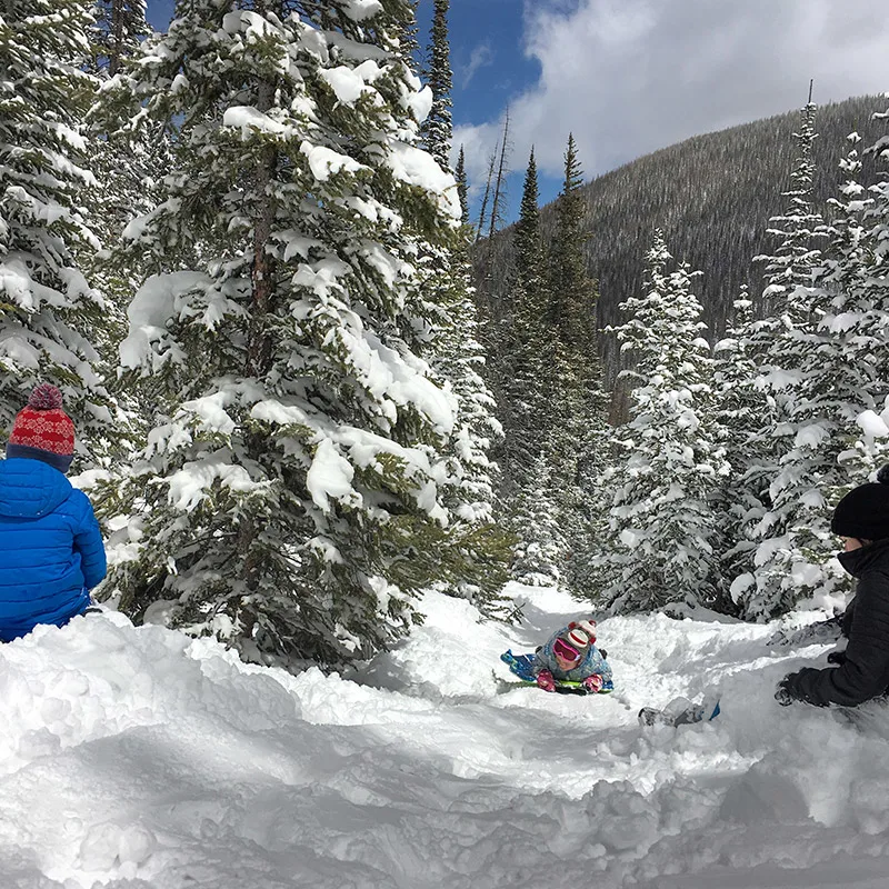 Playing in Snow Mountains