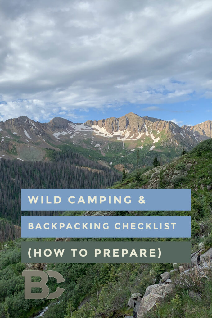 Wild Camping & Backpacking Checklist