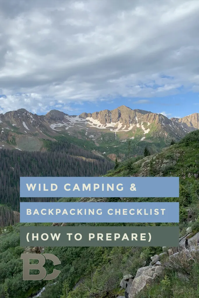 Wild Camping & Backpacking Checklist