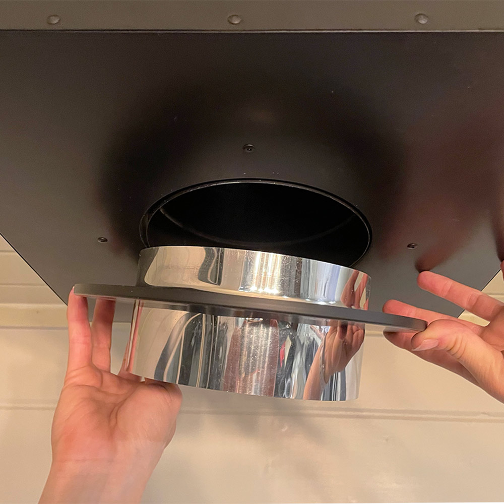Checking Size Chimney Adapter with Trim