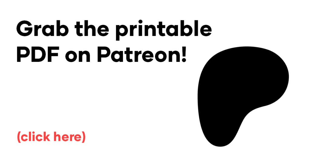 Printable PDF on Patreon