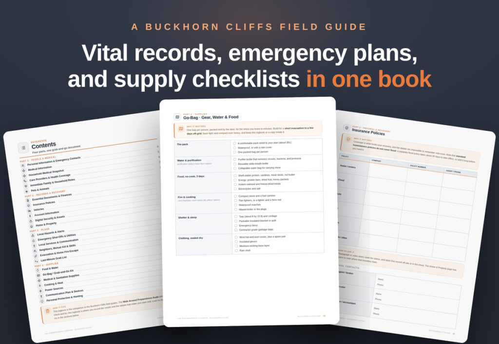 The Preparedness Logbook for Your Home