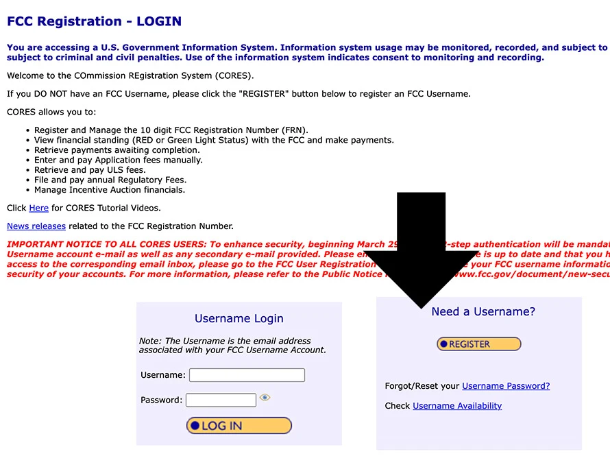 Create Your FCC Account