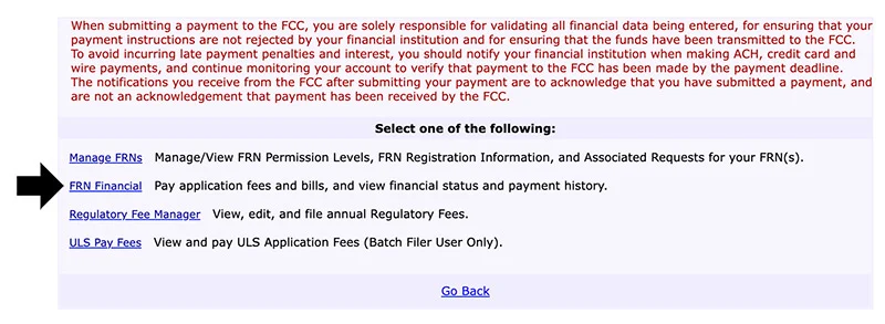 Pay application fees and bills, and view financial status and payment history.