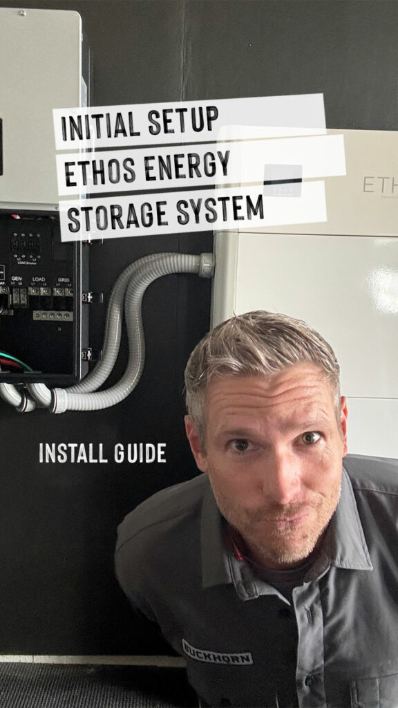 Initial Setup – BigBattery 12kW 15.3kWh Ethos Energy Storage System (ESS)