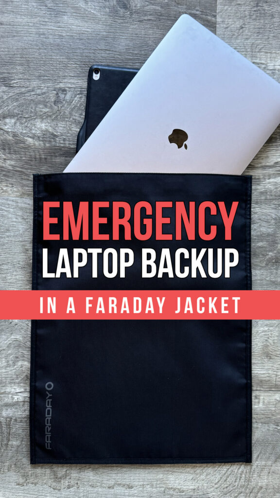 Emergency Backup Laptop: Protecting Essential Files and Entertainment in a Faraday Jacket