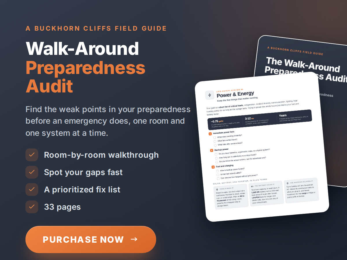 A Buckhorn Cliffs Field Guide - Walk-Around Preparedness Audit