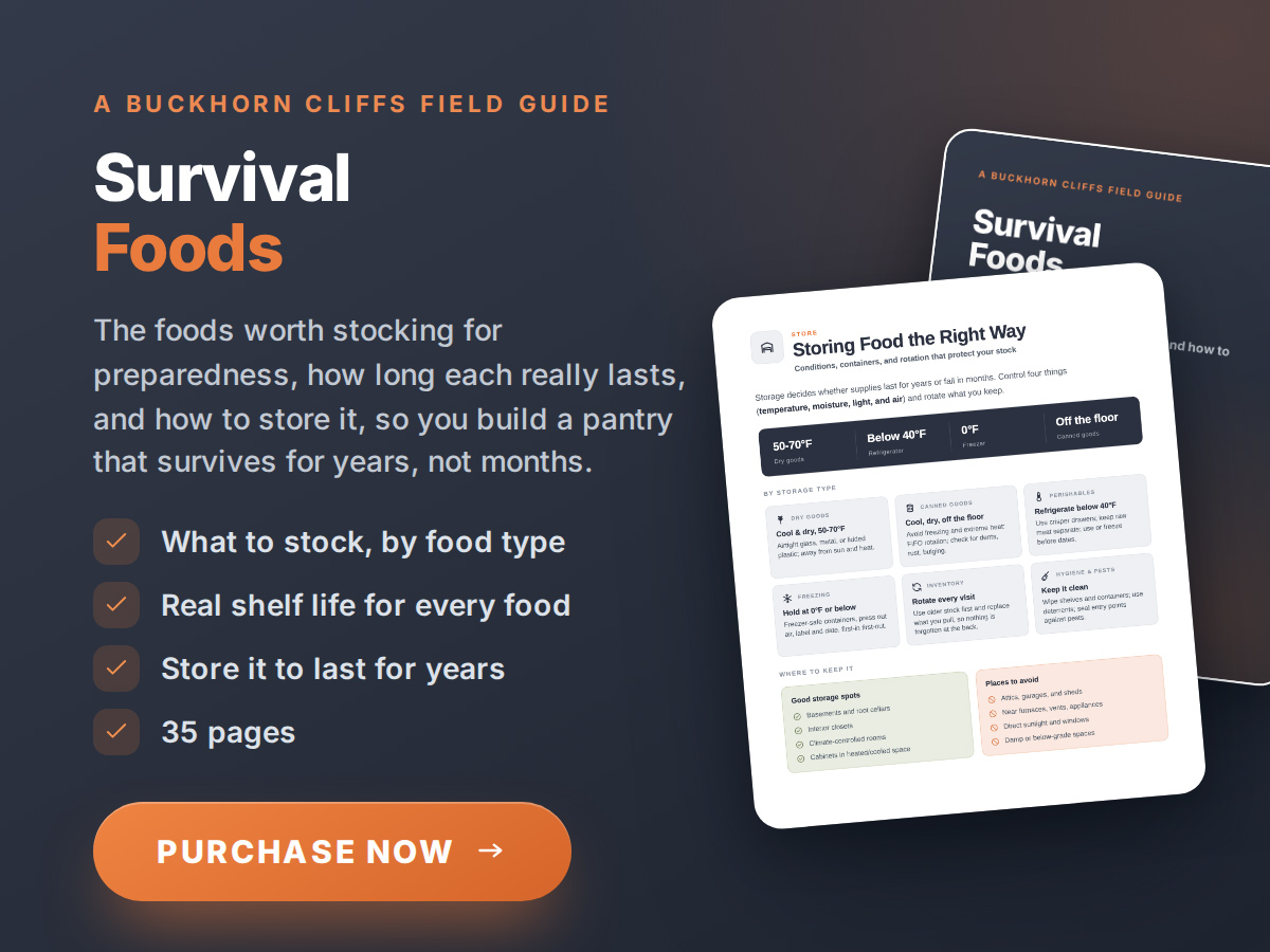A Buckhorn Cliffs Field Guide - Survival Foods